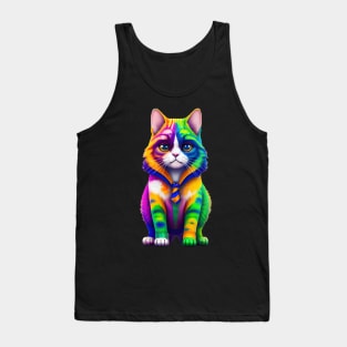 Tie Dye Cat Tank Top